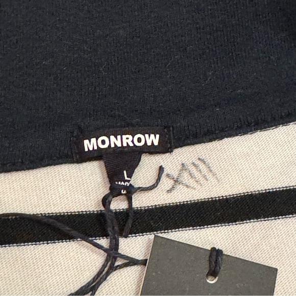 NWT MONROW Stripe Relaxed Polo Dress - Size Large - Picture 10 of 10